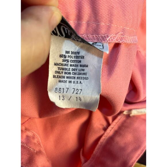 Vintage Nu Look Culottes Size 13/14 Pink High Rise Union Made Preppy Summer - Picture 6 of 7